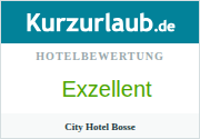 Kurzurlaub.de hotel rating – Excellent – City Hotel Bosse